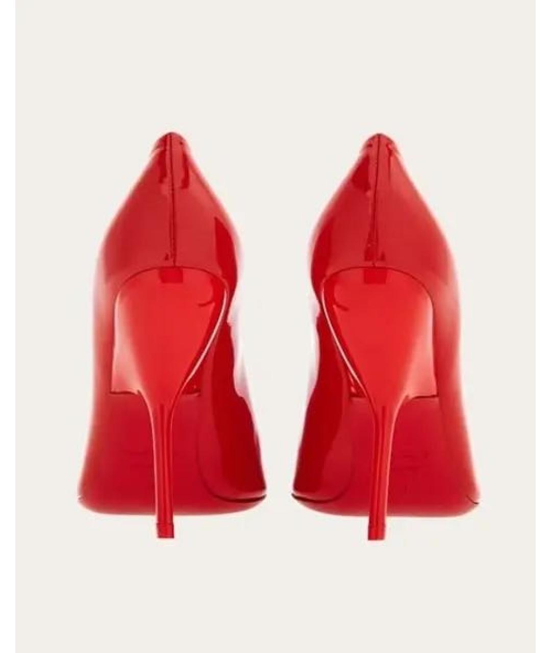 FERRAGAMO Красные туфли из лакированной кожи, фото 4