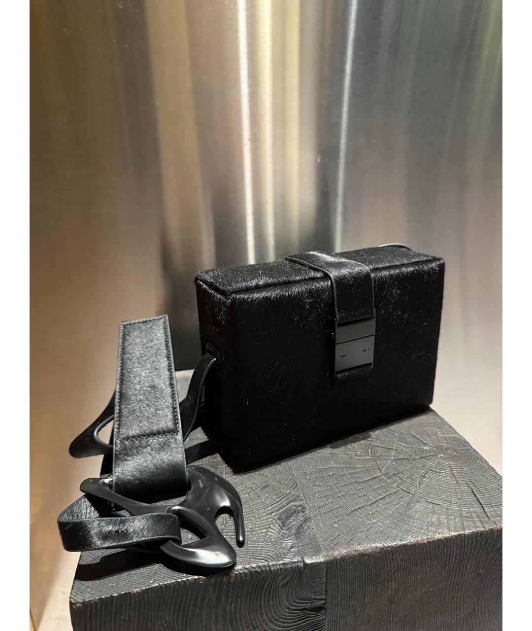 HELIOT EMIL Черная шерстяная сумка через плечо, фото 2