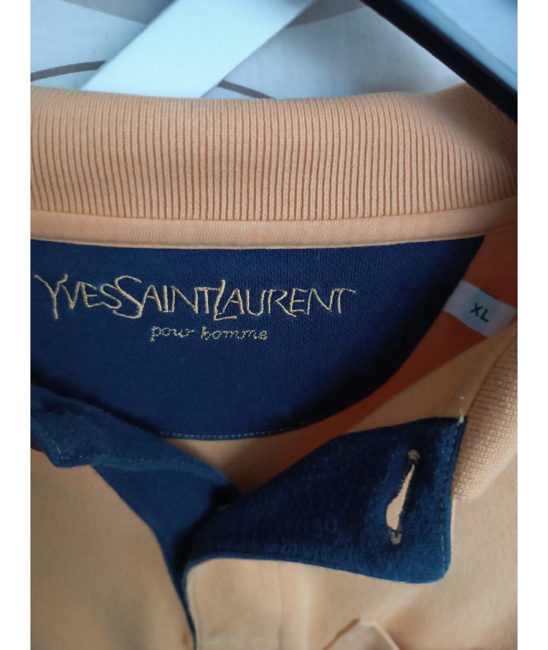 GUCCI Горчичное хлопковое поло с длинным рукавом, фото 3