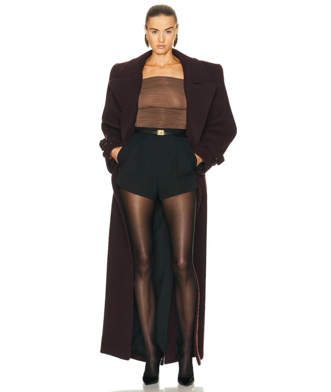SAINT LAURENT Коричневое вискозное боди, фото 2