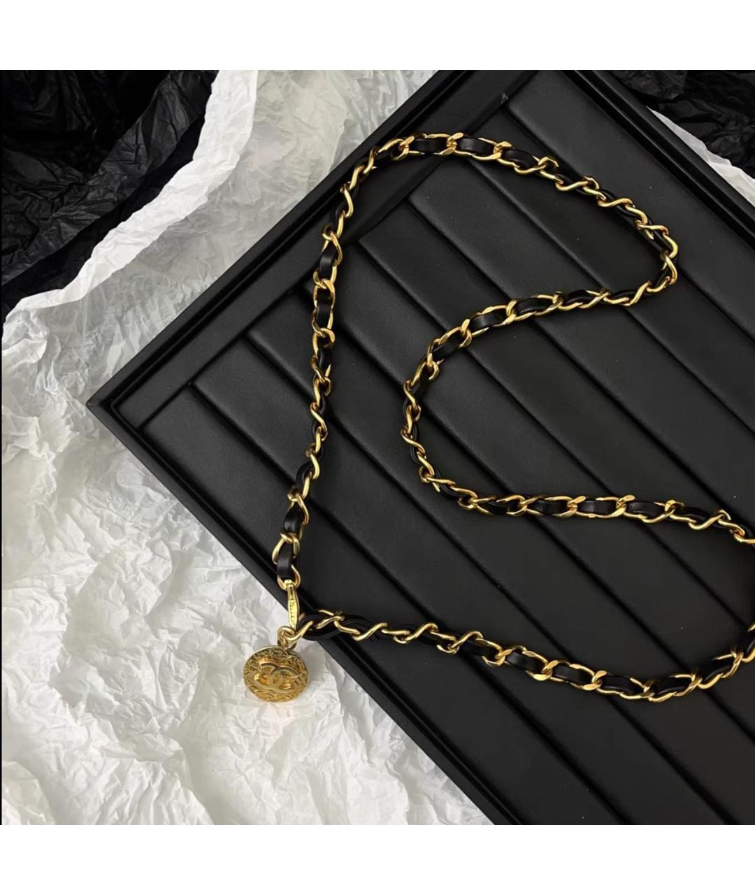 CHANEL Черный кожаный ремень, фото 3