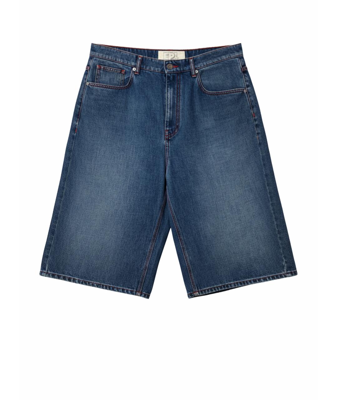 ERL Синие деним шорты, фото 1