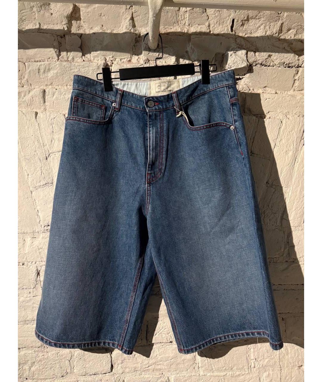ERL Синие деним шорты, фото 3