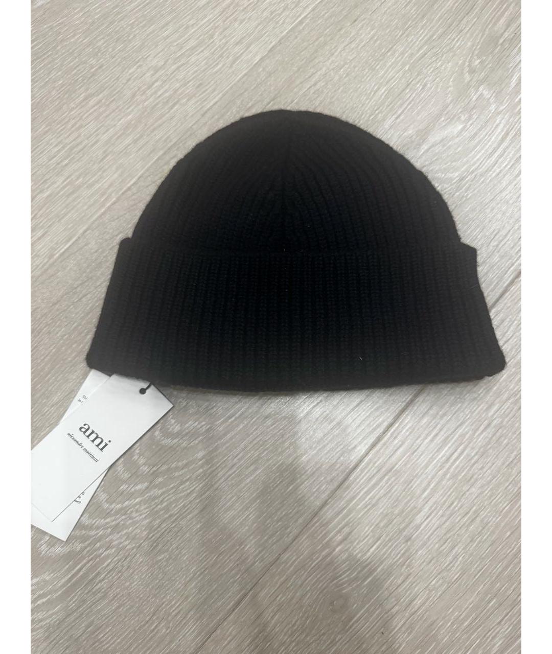 Ami Paris Черная шерстяная шапка, фото 6