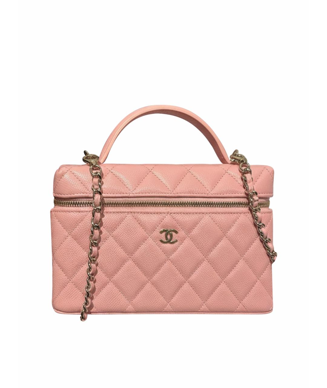 CHANEL Розовая кожаная сумка через плечо, фото 1