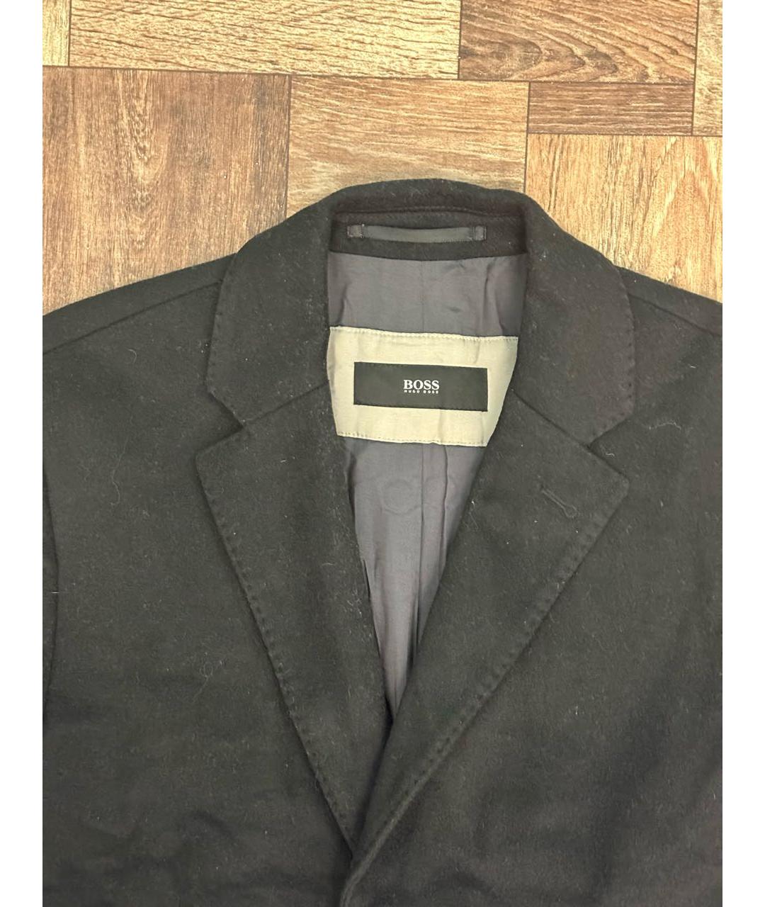 HUGO BOSS Черное кашемировое пальто, фото 2