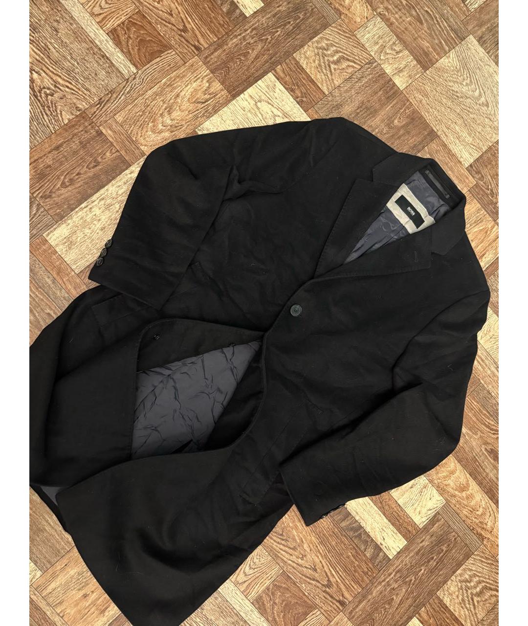 HUGO BOSS Черное кашемировое пальто, фото 3