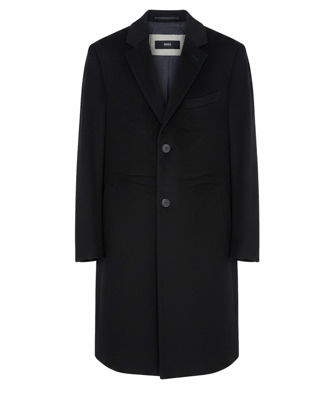 HUGO BOSS Черное кашемировое пальто, фото 1