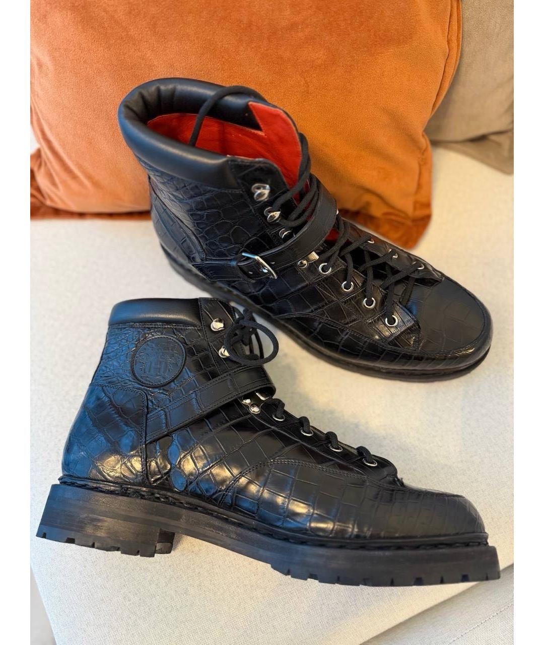 HERMES Кожаные высокие ботинки, фото 8