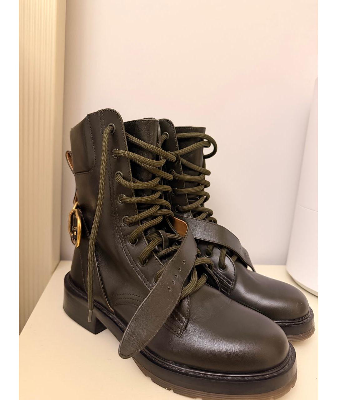 CHLOE Черные кожаные ботинки, фото 3