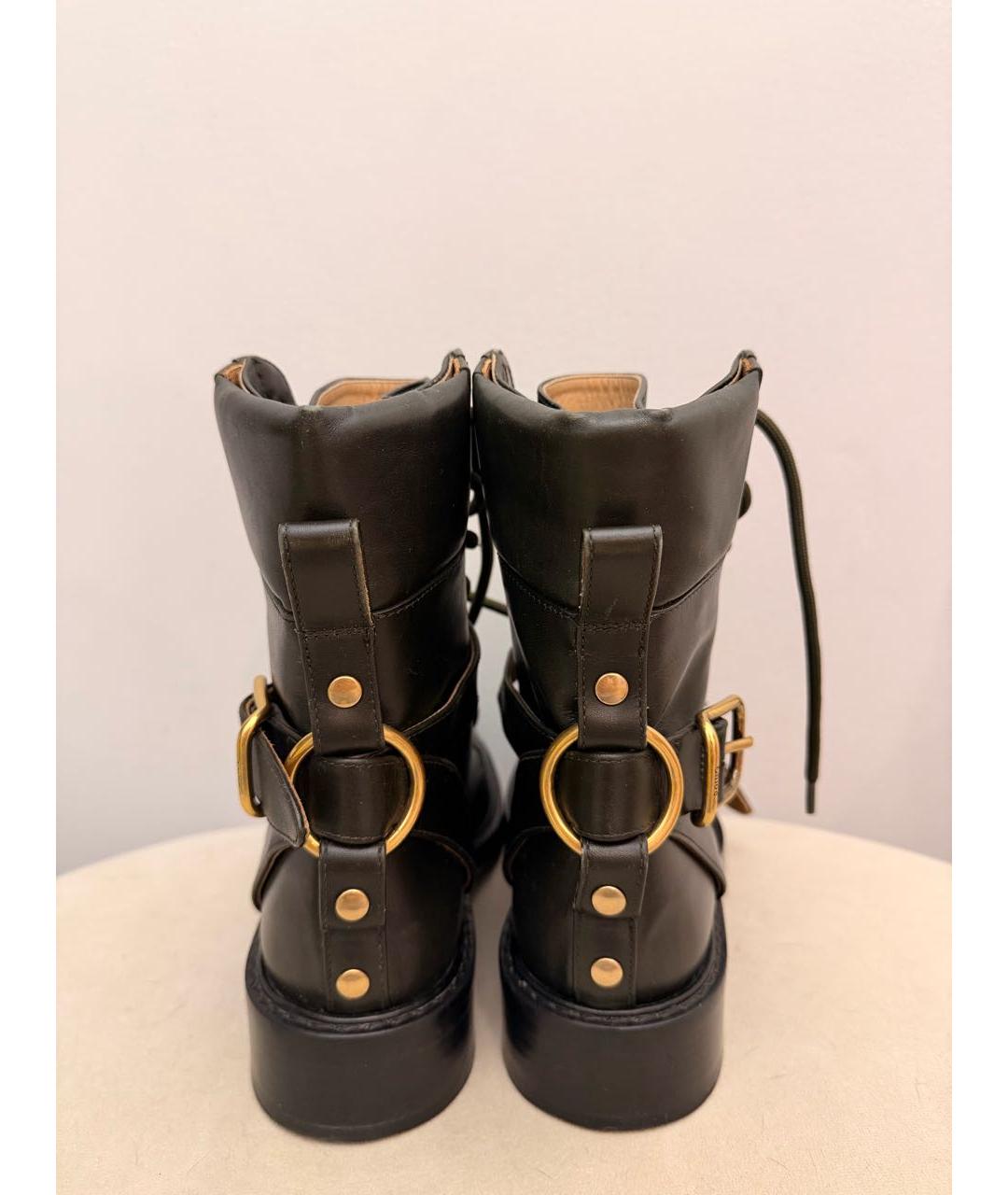 CHLOE Черные кожаные ботинки, фото 5
