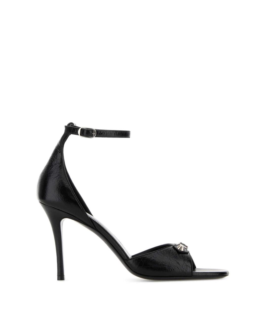 BALENCIAGA Черные кожаные босоножки, фото 1