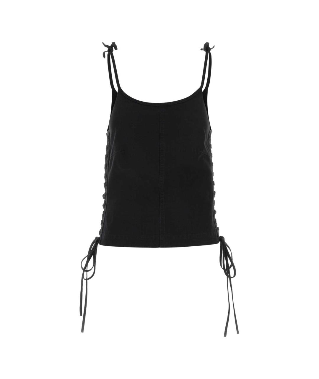 BALENCIAGA Черная хлопковая майка, фото 1