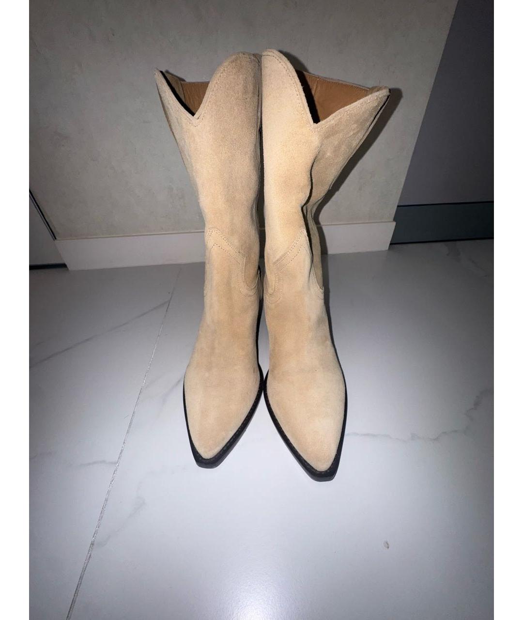 ISABEL MARANT Бежевые замшевые полусапоги, фото 2