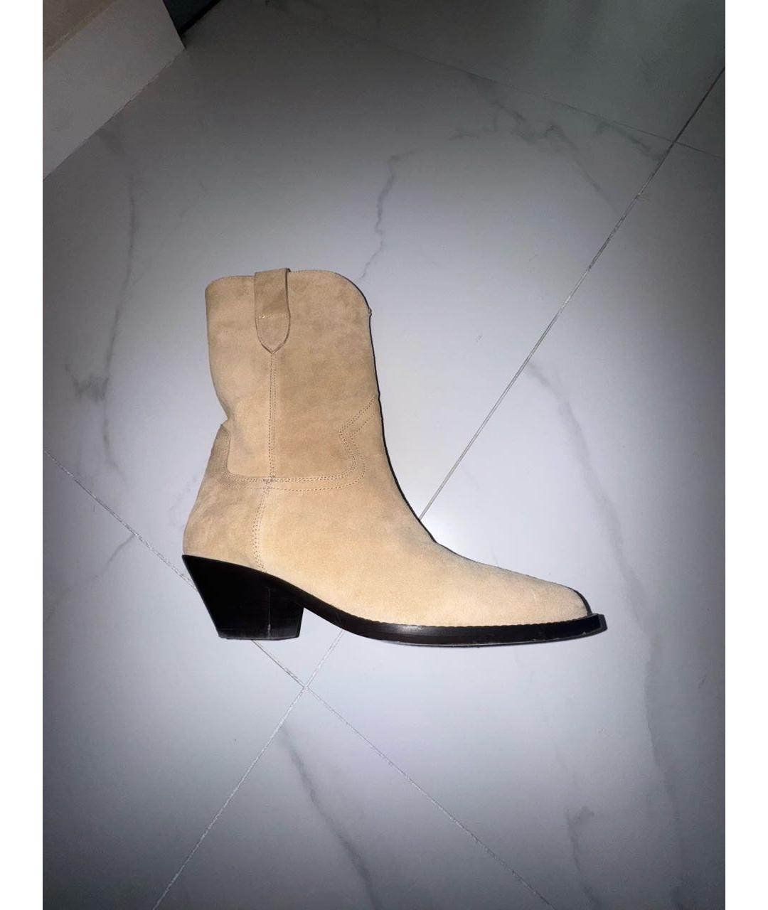 ISABEL MARANT Бежевые замшевые полусапоги, фото 6
