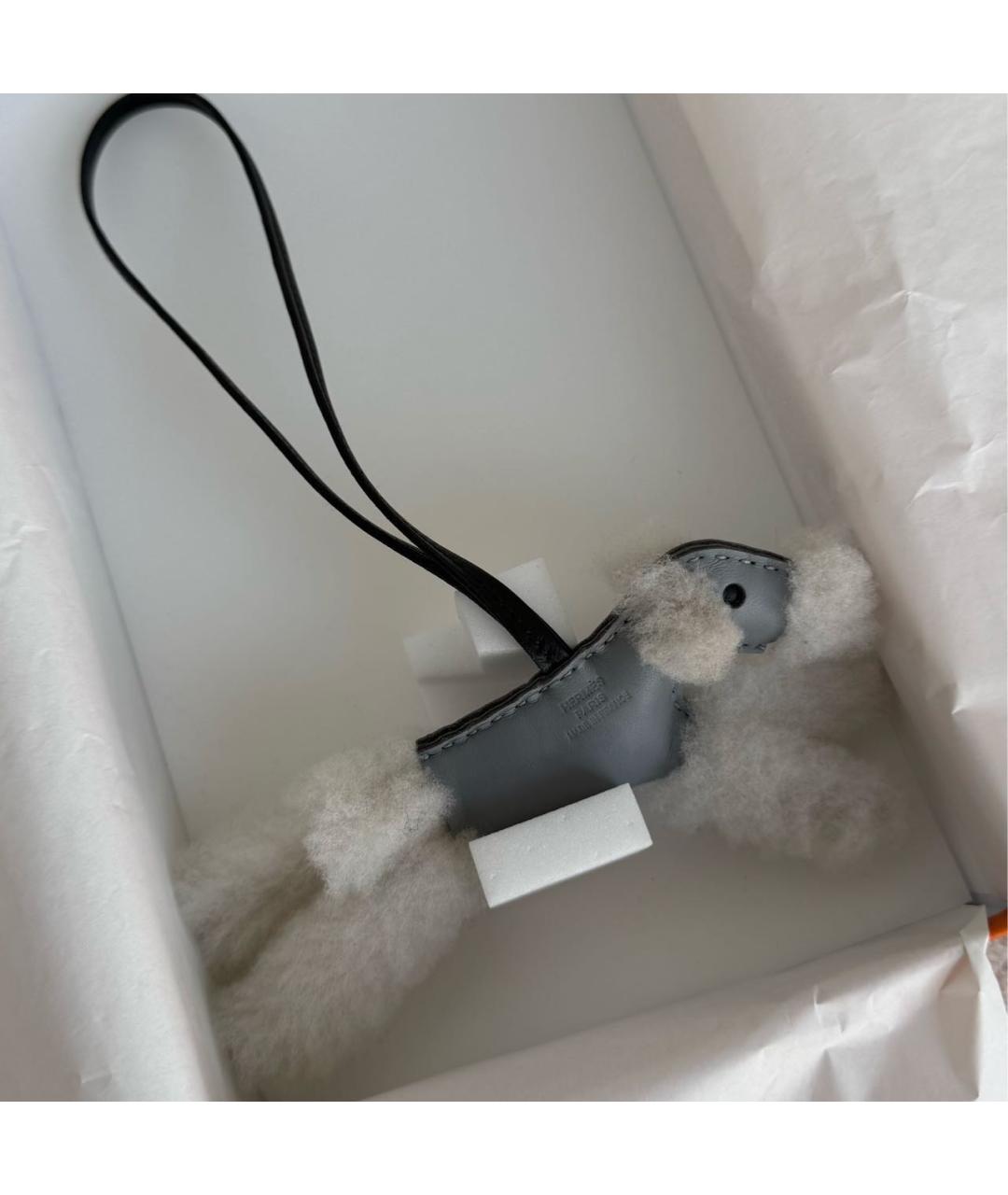 HERMES Голубой брелок, фото 2