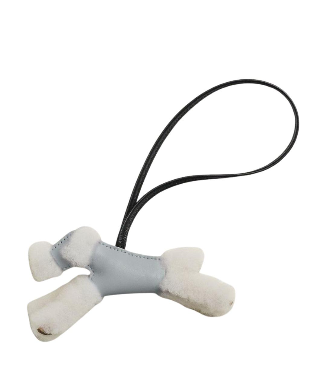 HERMES Голубой брелок, фото 1