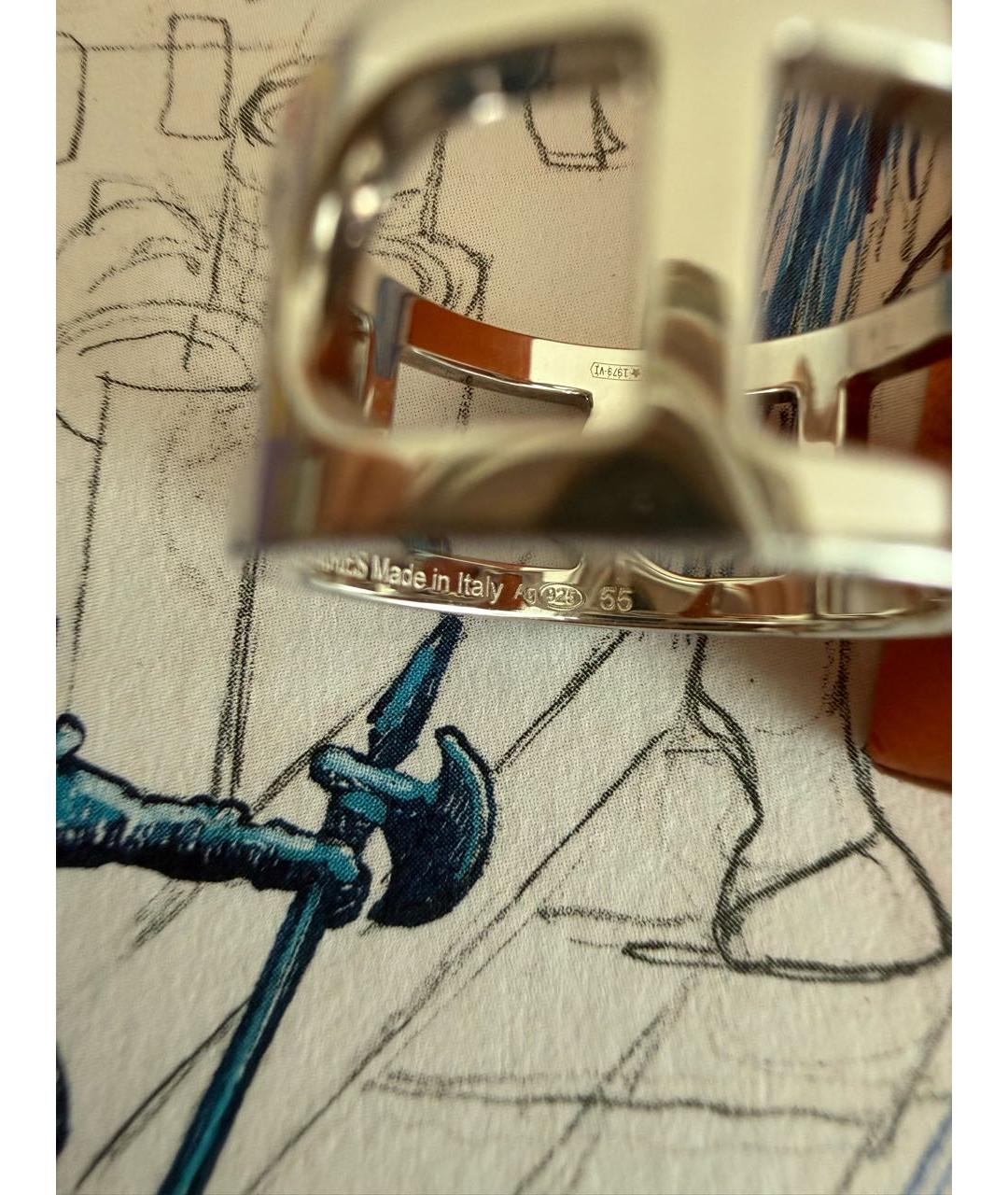 HERMES Серебряное серебряное кольцо, фото 7