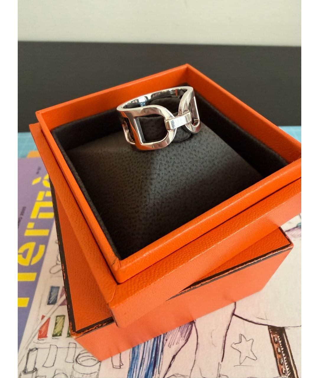 HERMES Серебряное серебряное кольцо, фото 8