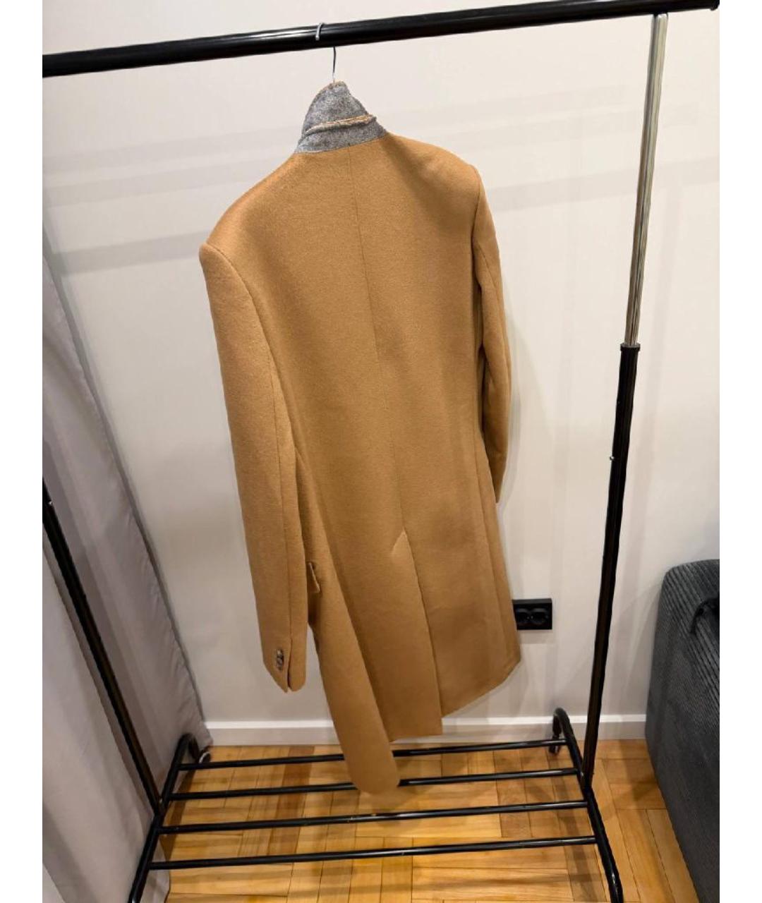 MAISON MARGIELA Горчичное шерстяное пальто, фото 9