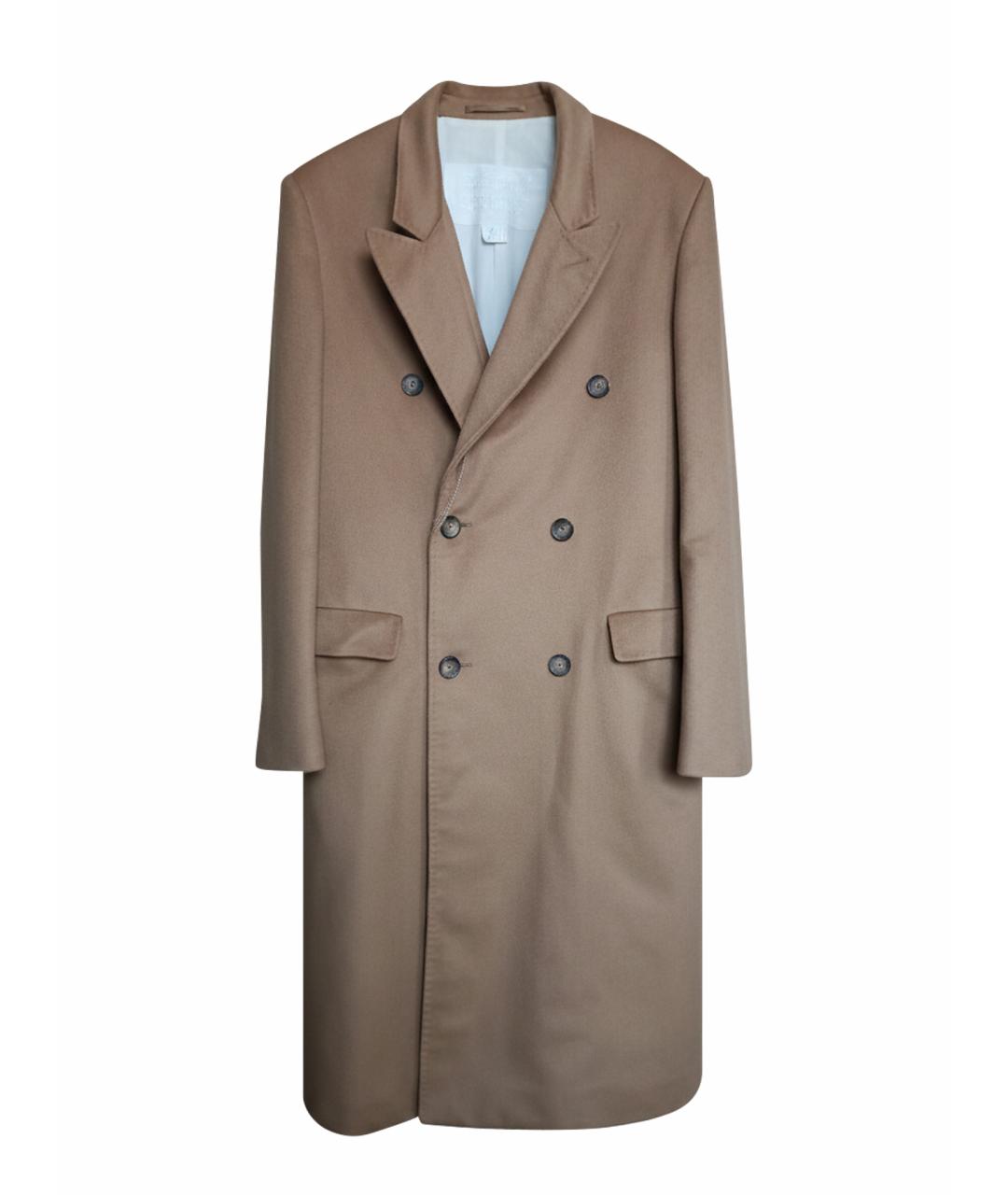 MAISON MARGIELA Горчичное шерстяное пальто, фото 1