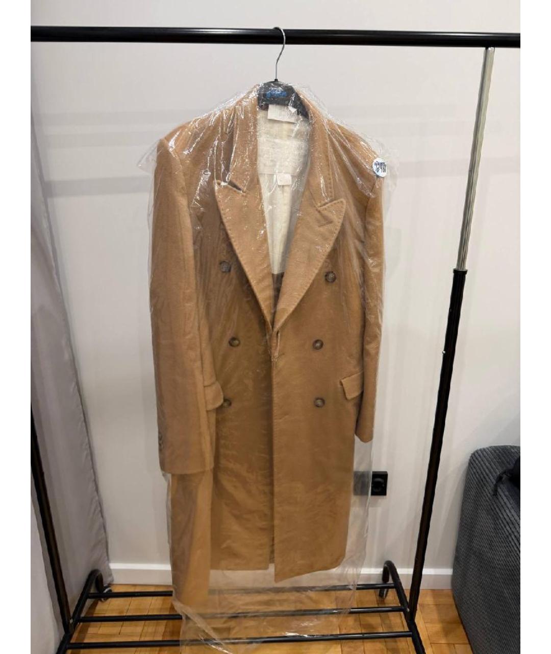 MAISON MARGIELA Горчичное шерстяное пальто, фото 8