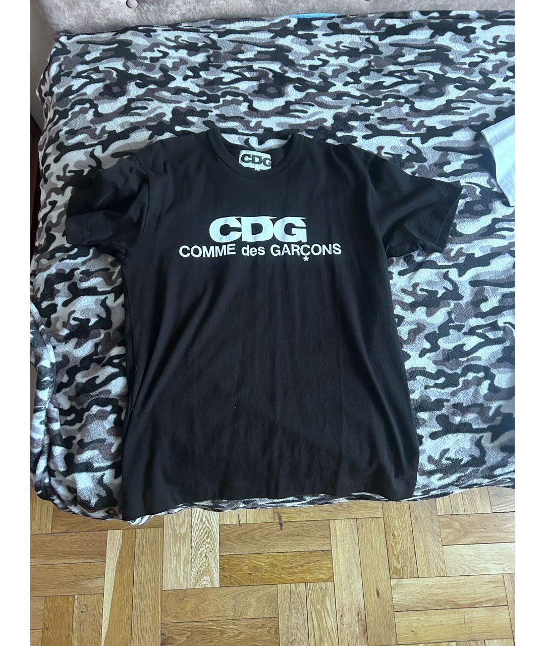 COMME DES GARÇONS Черная хлопковая футболка, фото 4