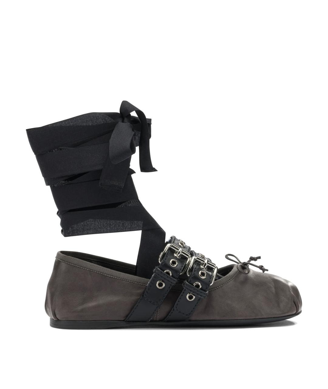 MIU MIU Мульти кожаные балетки, фото 1