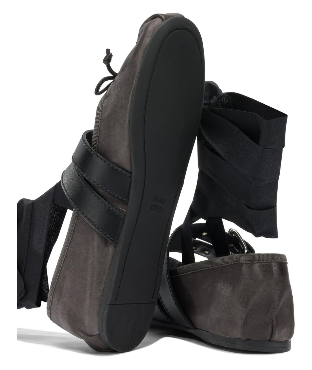 MIU MIU Мульти кожаные балетки, фото 4