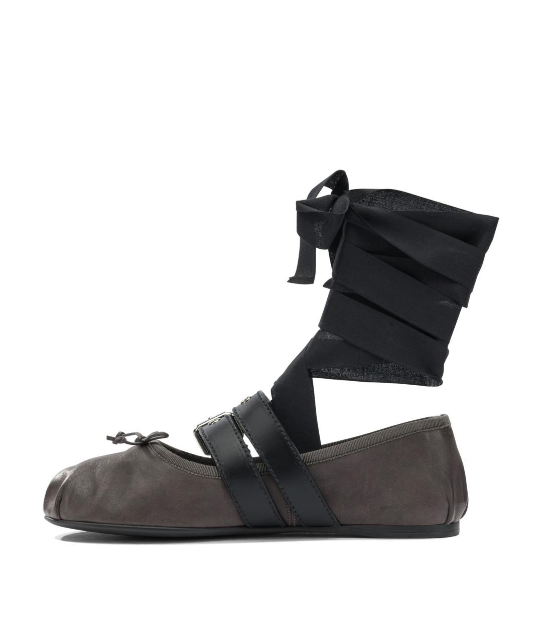 MIU MIU Мульти кожаные балетки, фото 2