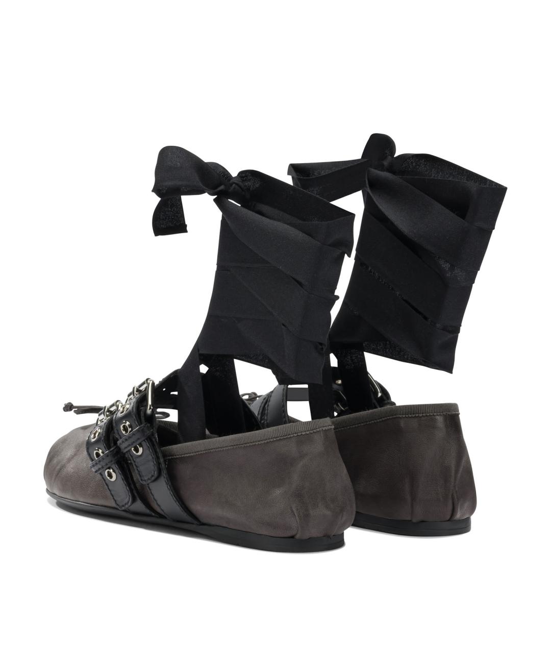 MIU MIU Мульти кожаные балетки, фото 3