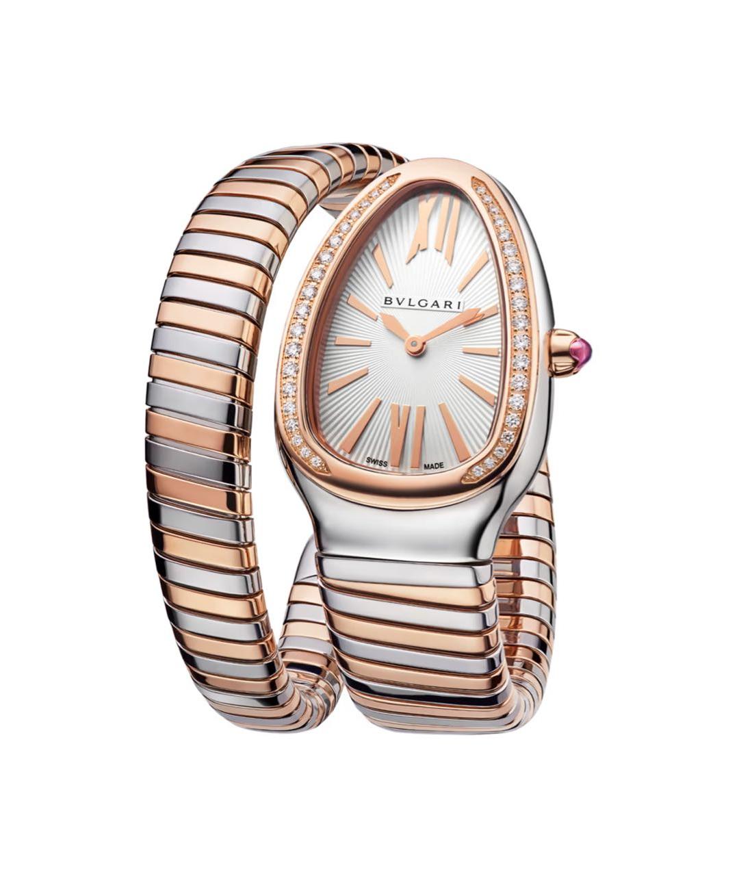 BVLGARI Бежевые часы из розового золота, фото 2