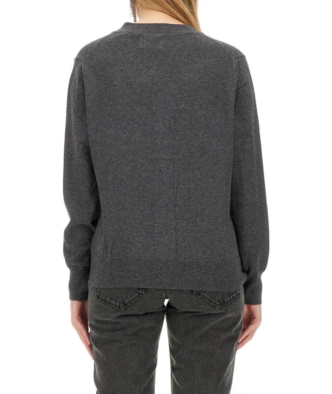 ISABEL MARANT ETOILE Серый хлопковый кардиган, фото 3