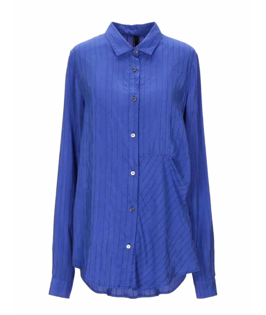UNRAVEL PROJECT Синяя шелковая рубашка, фото 1