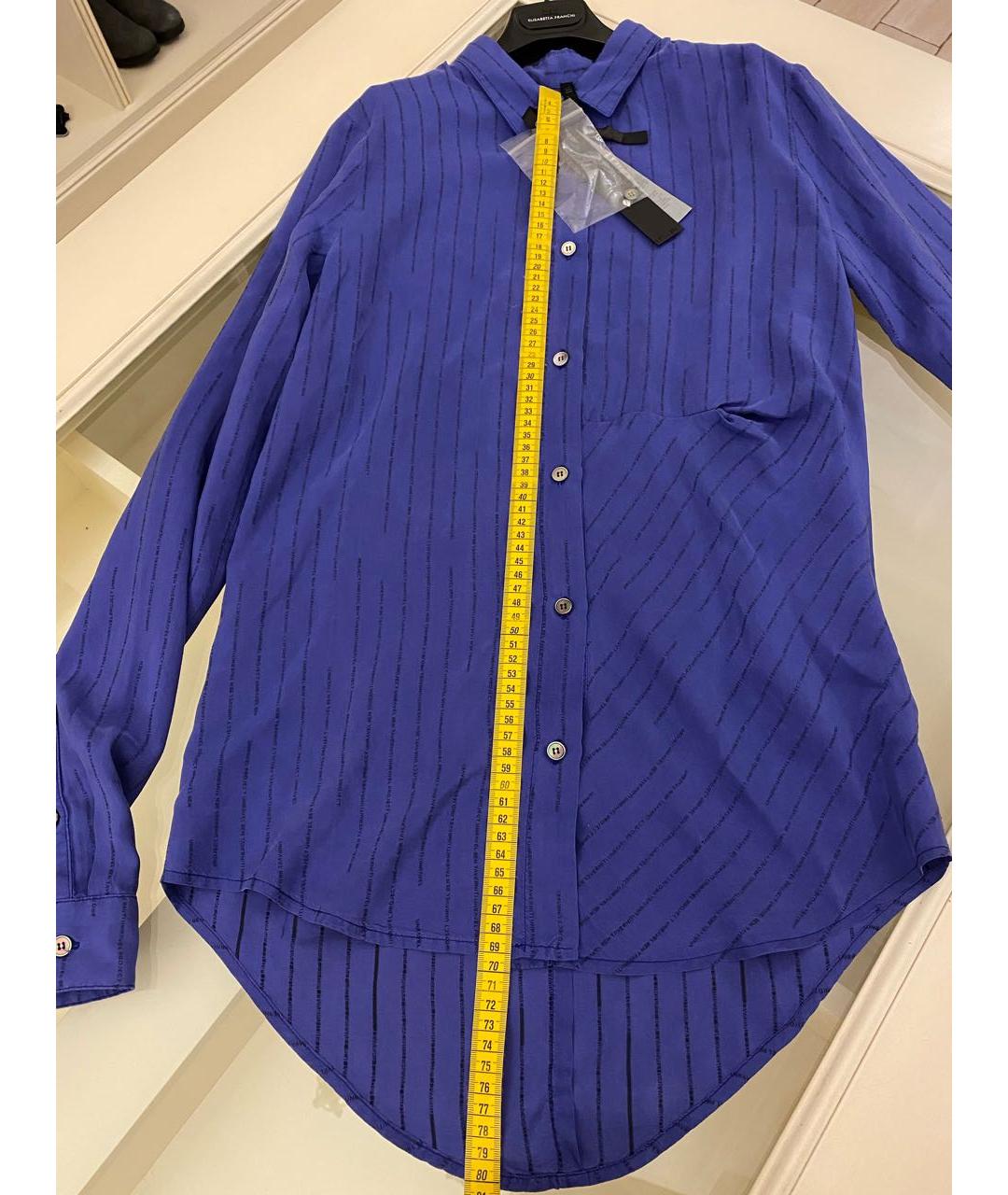 UNRAVEL PROJECT Синяя шелковая рубашка, фото 8