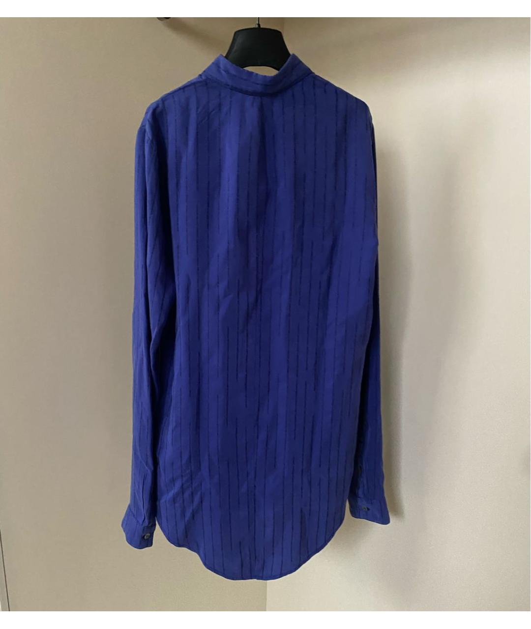 UNRAVEL PROJECT Синяя шелковая рубашка, фото 6