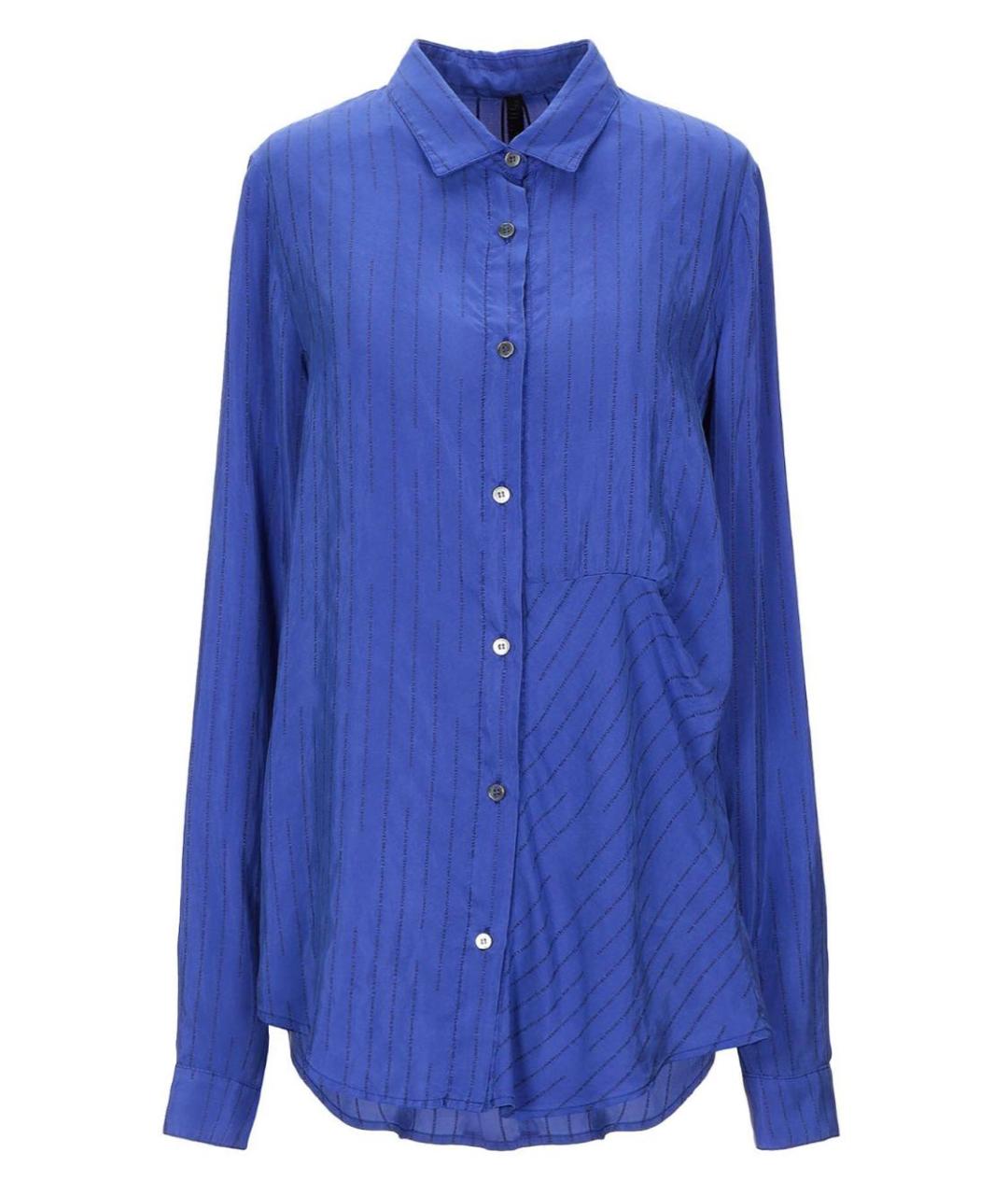UNRAVEL PROJECT Синяя шелковая рубашка, фото 9