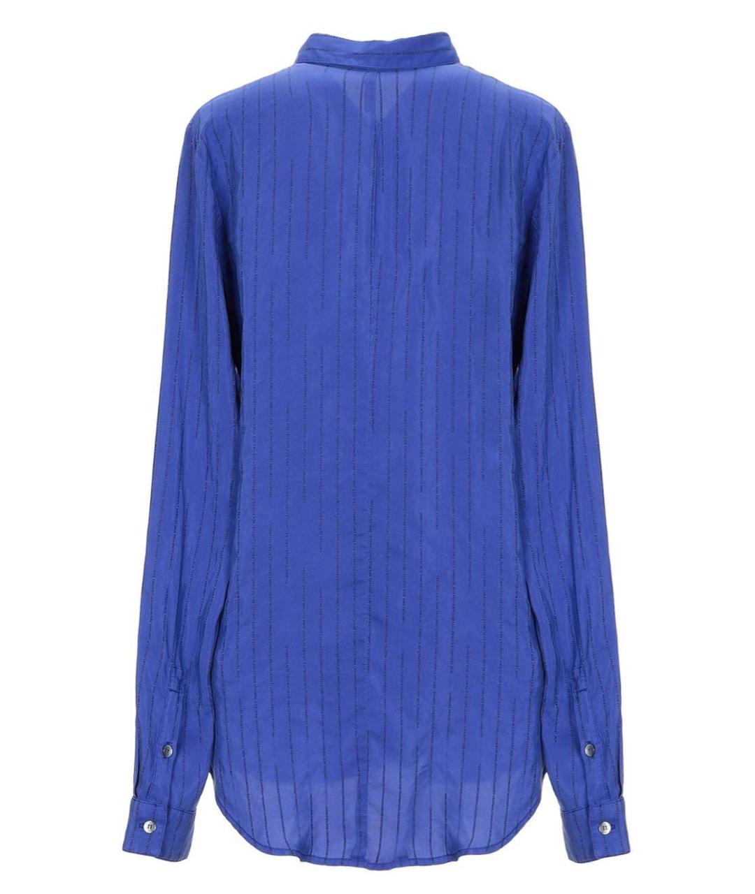 UNRAVEL PROJECT Синяя шелковая рубашка, фото 2