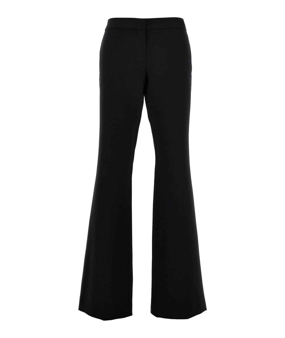 MOSCHINO Черные полиэстеровые прямые брюки, фото 1