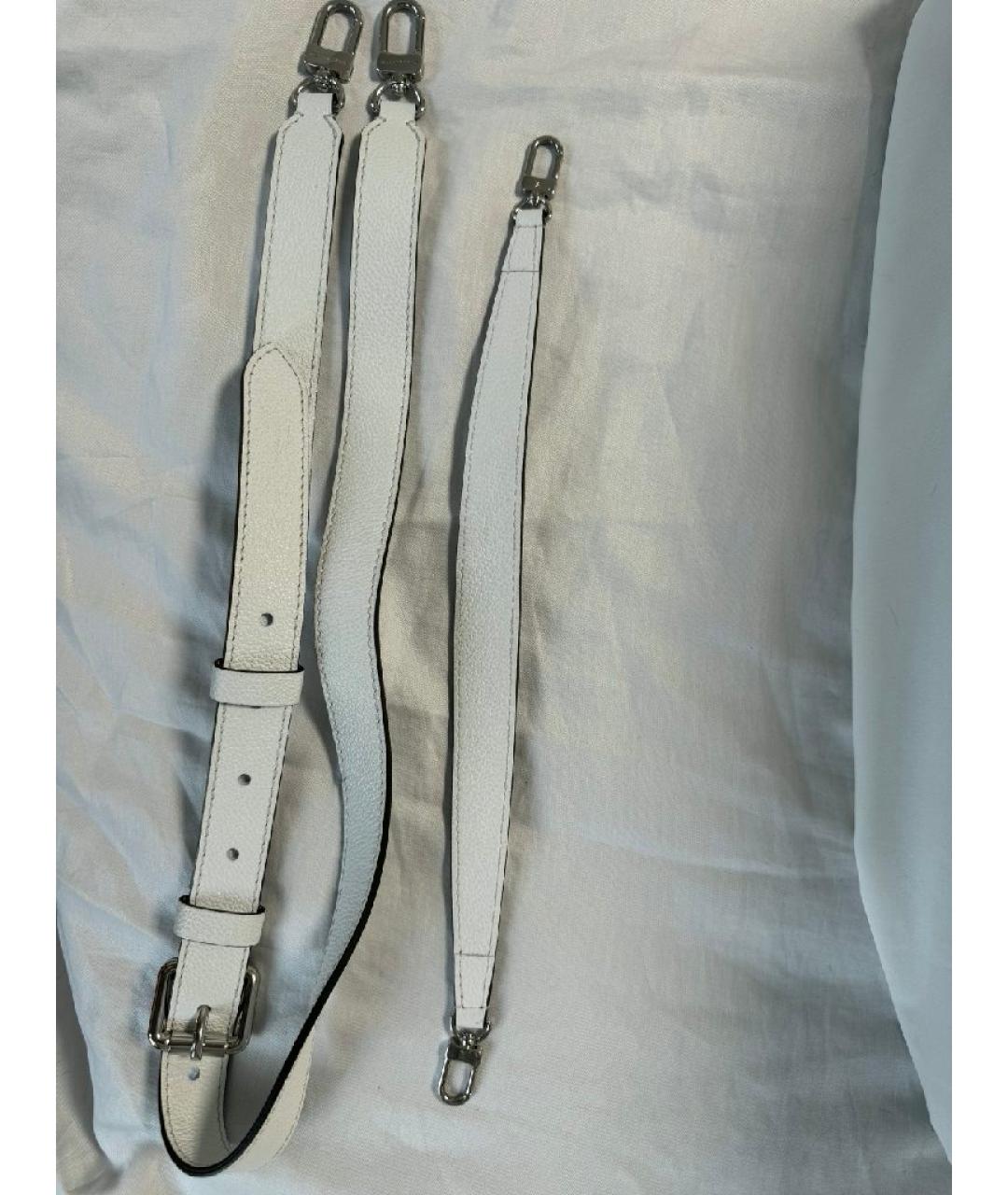 LOUIS VUITTON Белая кожаная сумка через плечо, фото 8