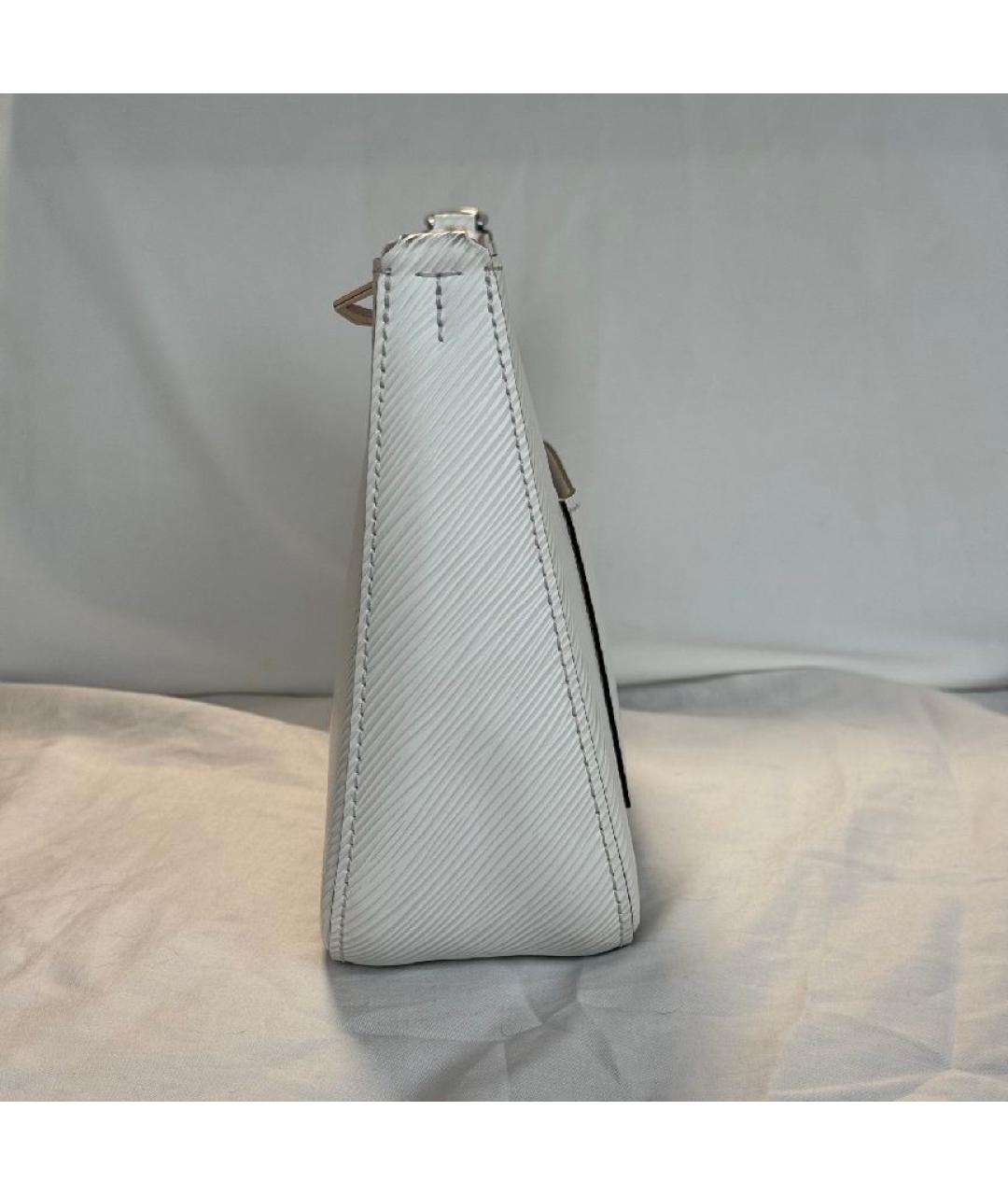 LOUIS VUITTON Белая кожаная сумка через плечо, фото 2