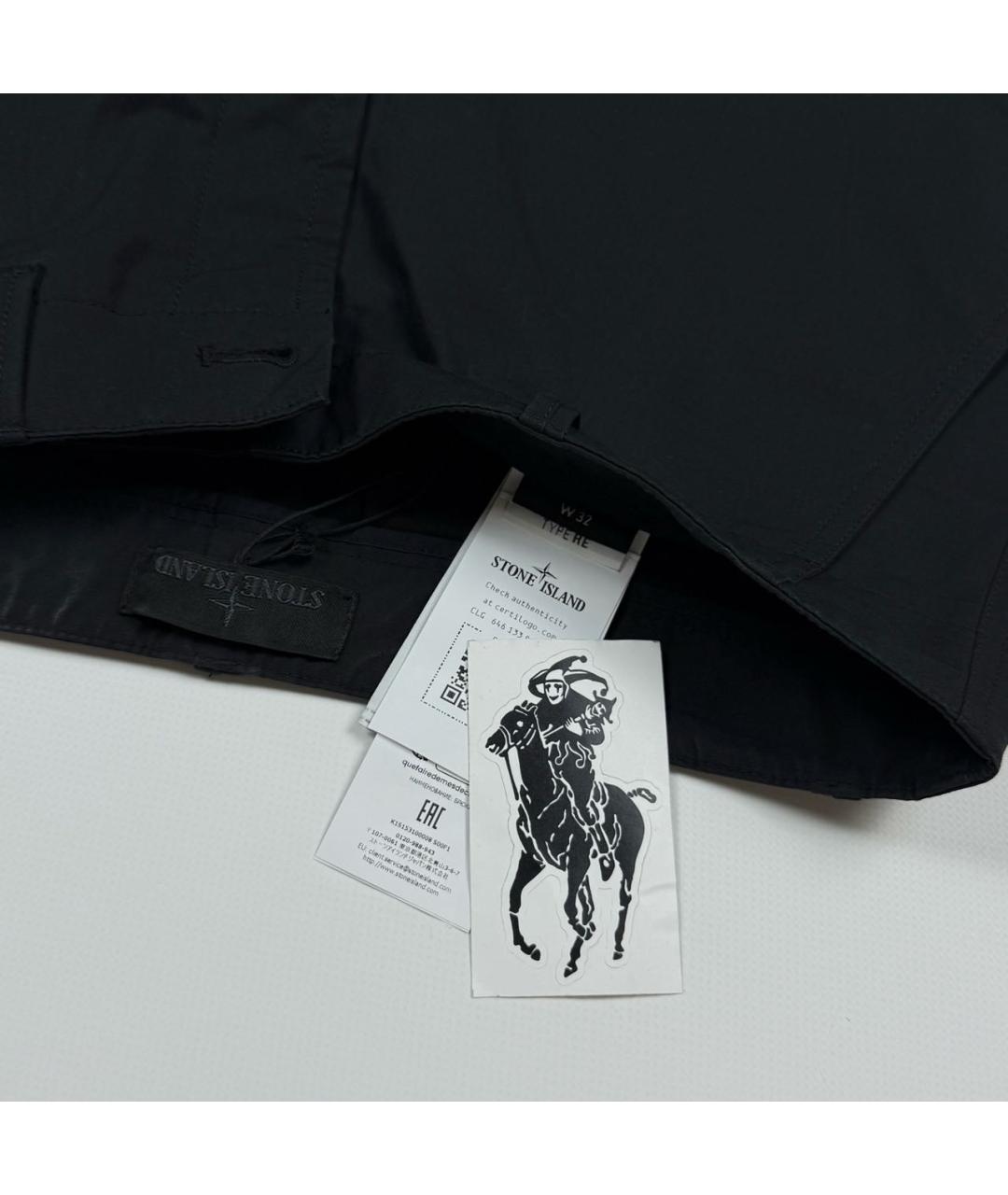 STONE ISLAND Черные классические брюки, фото 5