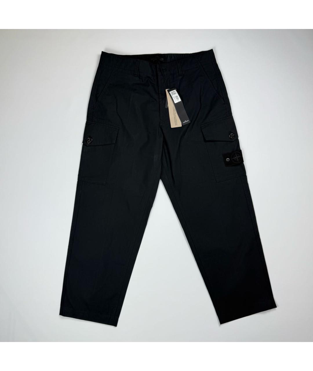 STONE ISLAND Черные классические брюки, фото 6