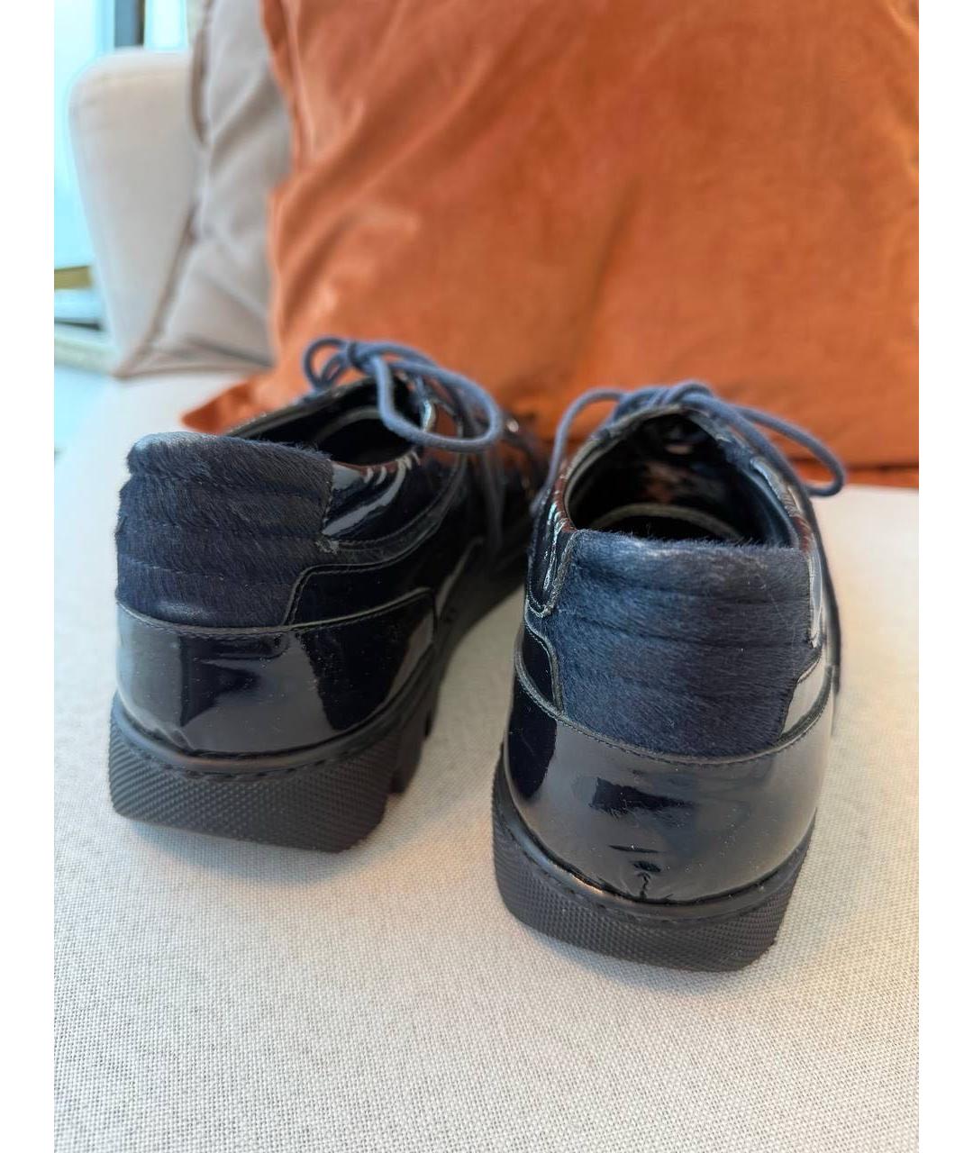 ZILLI Черные низкие кроссовки / кеды, фото 4