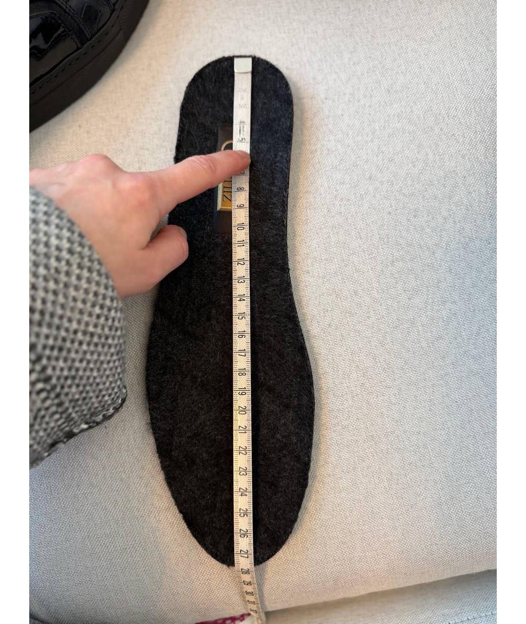 ZILLI Черные низкие кроссовки / кеды, фото 5