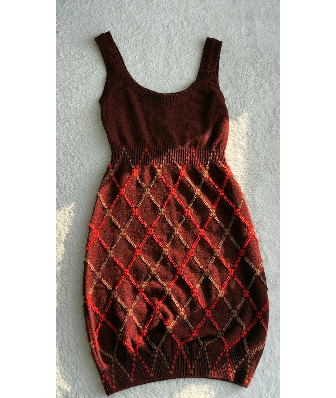 CHANEL Бордовый кашемировый сарафан, фото 9