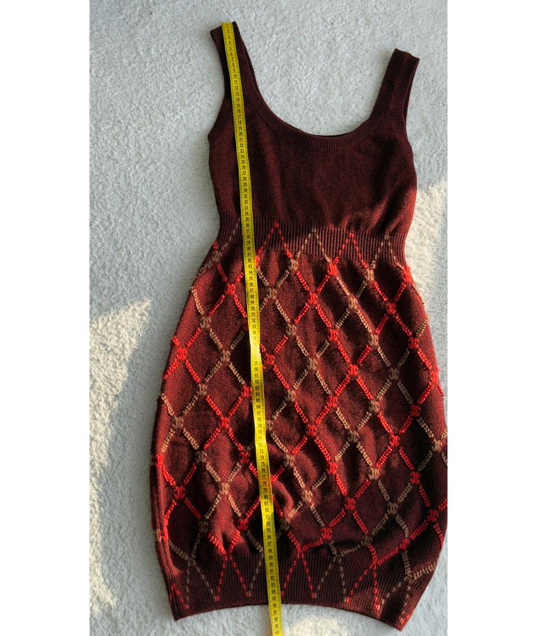 CHANEL Бордовый кашемировый сарафан, фото 5