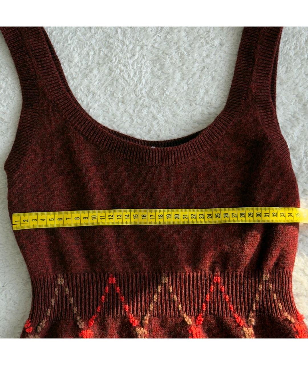 CHANEL Бордовый кашемировый сарафан, фото 6