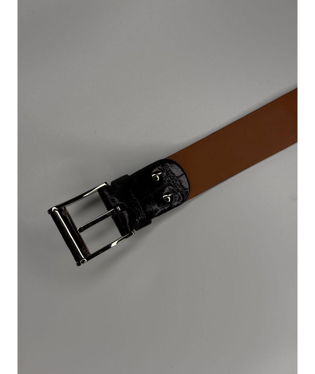 ZILLI Черный ремень из экзотической кожи, фото 5