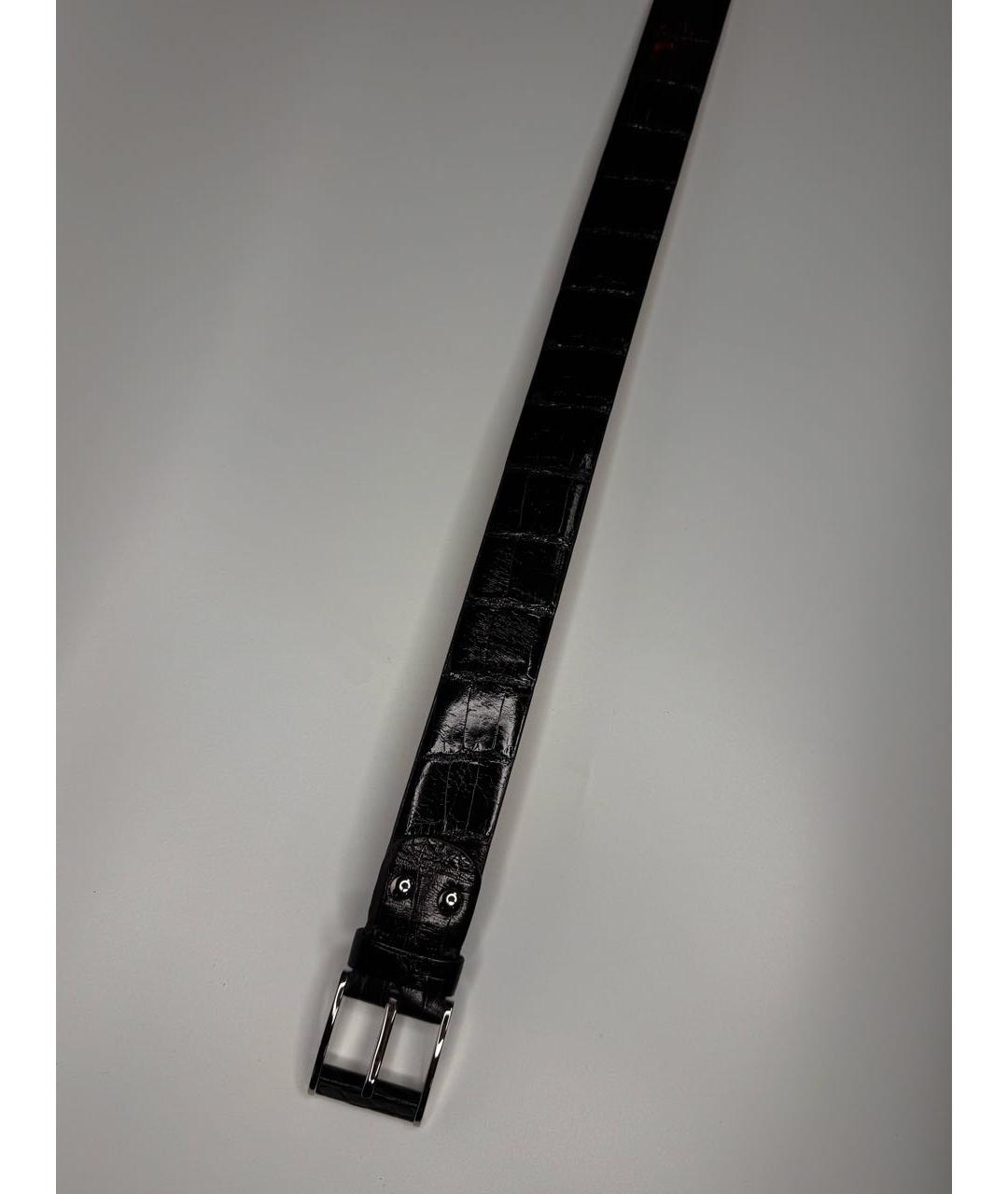 ZILLI Черный ремень из экзотической кожи, фото 6